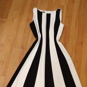 Striped Dress in black and white